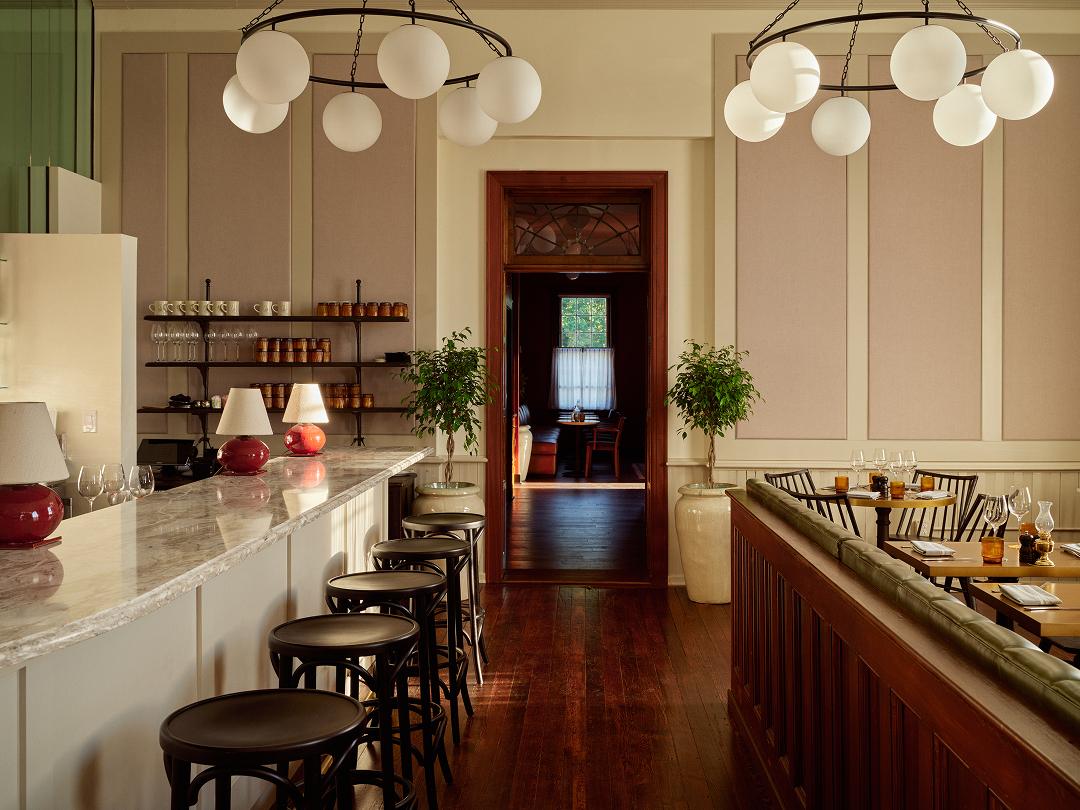 Photo of the interior Courthouse room of the Abner Hotel.